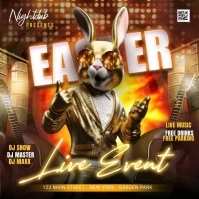 Easter bunny club social media post Publicación de Instagram template