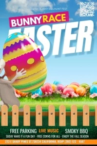 Easter bunny Poster template