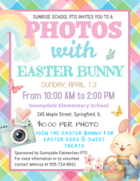 Easter Bunny Photo Flyer (US Letter) template