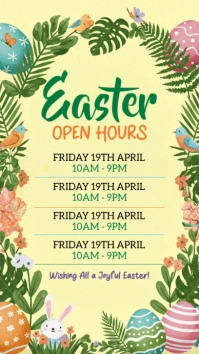 Easter Business Hours Historia de Instagram template