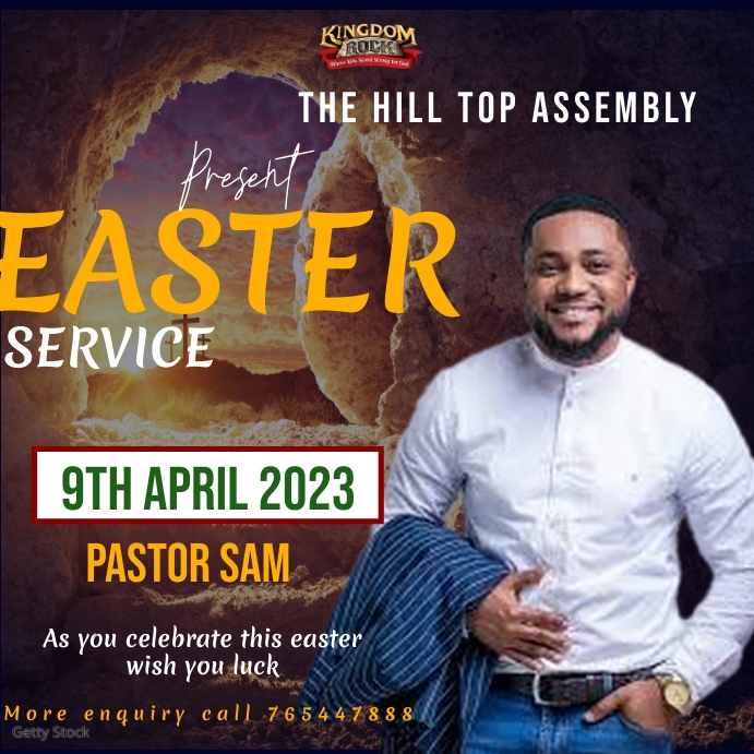 EASTER CARD/ Church flyer Template | PosterMyWall