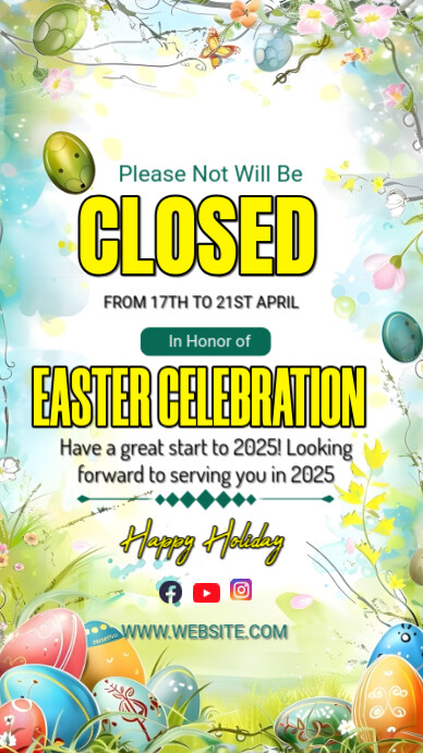 Easter Celebration Closed Instagram Story template