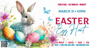 Easter Celebration Event Banner Facebook 共享图片 template
