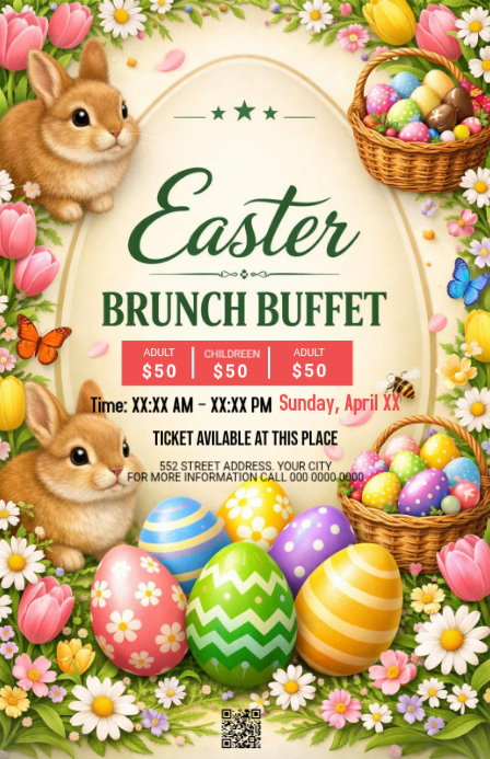 Easter celebration flyer Template | PosterMyWall
