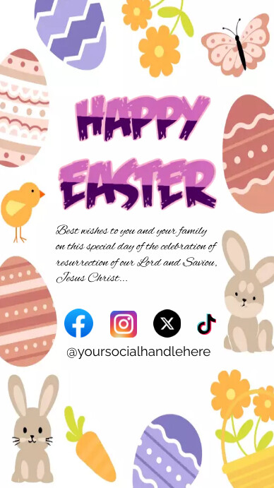 Basic Easter Post Copy of Easter celebration post | PosterMyWall