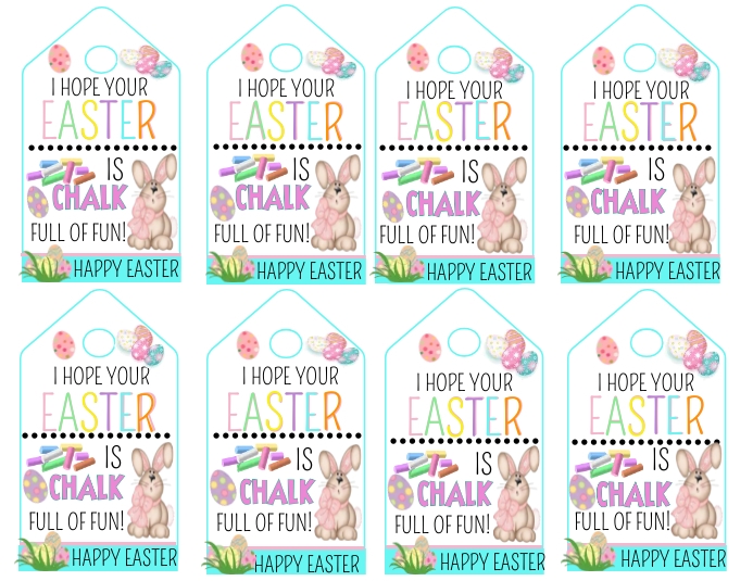 Easter Chalk Gift Tags Iflaya (Incwadi ye-US) template