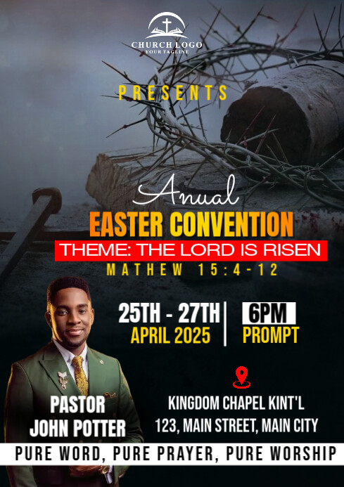 Copy of easter church conference flyer | PosterMyWall