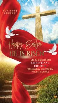 Easter Church Digital Display (9:16) template