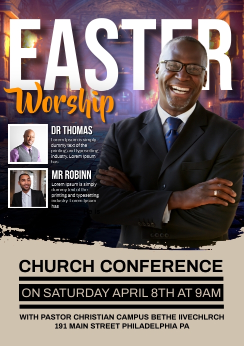 Easter church Template | PosterMyWall