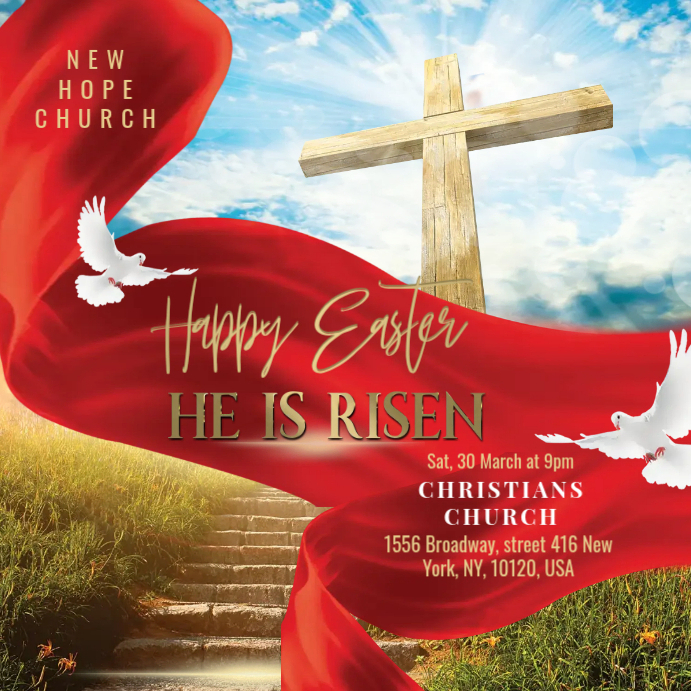 Copy of Easter Church | PosterMyWall