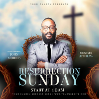 easter church flyer Pos Instagram template