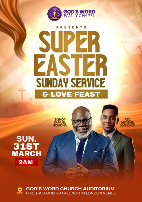 Copy of easter church flyer | PosterMyWall