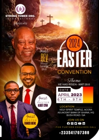 Easter Church Flyer Template A3