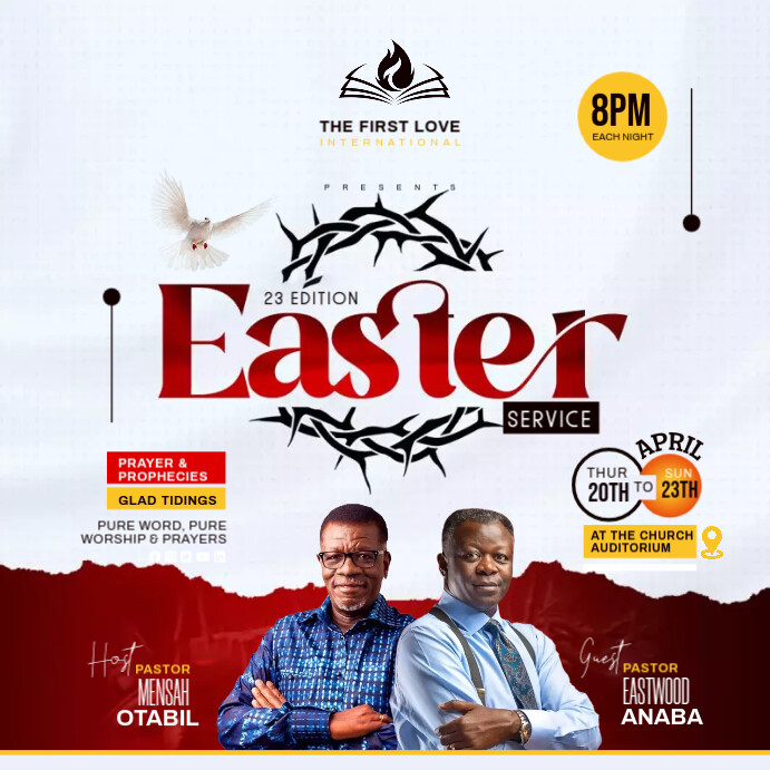 Copy of Easter Church Flyer Template | PosterMyWall
