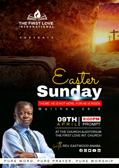 Easter Church Flyer Template | PosterMyWall