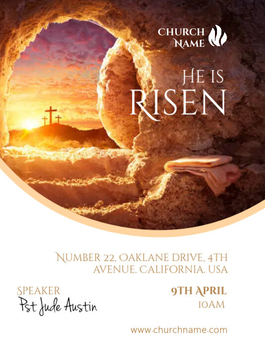 Easter Invite Wording Easter Church Invitation Flyer Template | PosterMyWall