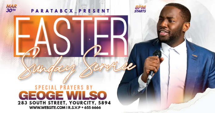 Easter Sunday Service Template | PosterMyWall