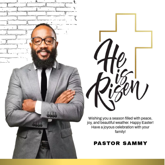 Easter Church Message Template | PosterMyWall