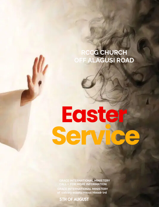 EASTER CHURCH PROGRAM Template | PosterMyWall