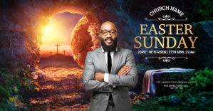 easter church service Imagen Compartida en Facebook template