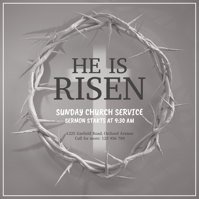 easter church service Template | PosterMyWall