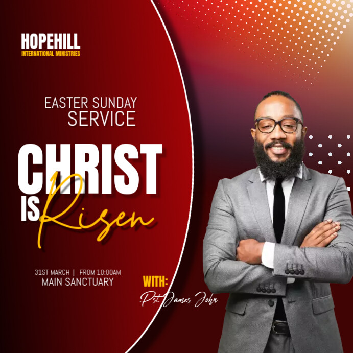 easter church service Template | PosterMyWall