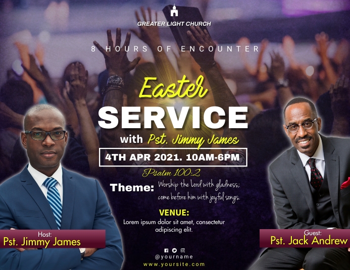 Easter Church Service Template | PosterMyWall