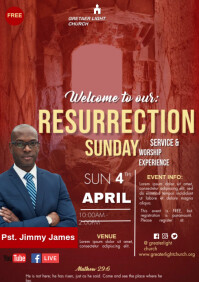Easter Church Poster Template | PosterMyWall
