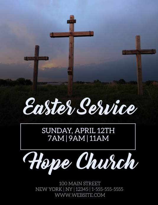 Easter Church Service Template | PosterMyWall