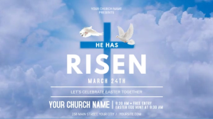 Easter Church Service Facebook Cover Video template