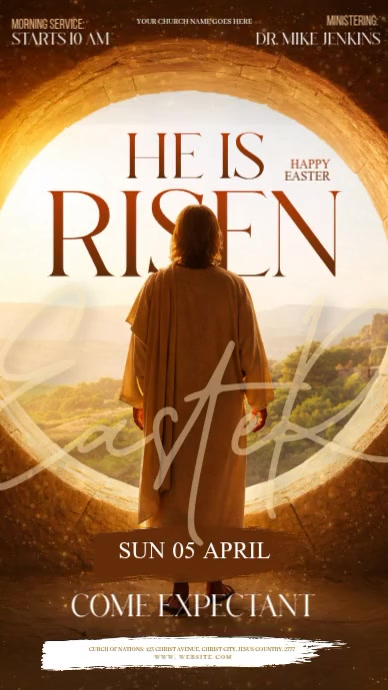 Modello Easter Church Service Instagram Story Video | PosterMyWall