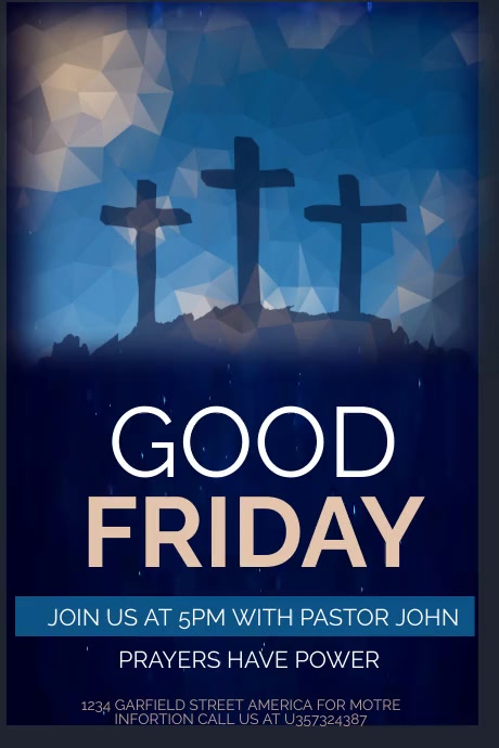 Easter Church Services Template PosterMyWall