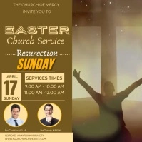 easter church services poster template