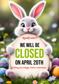 Easter Closed Celebration A4 template
