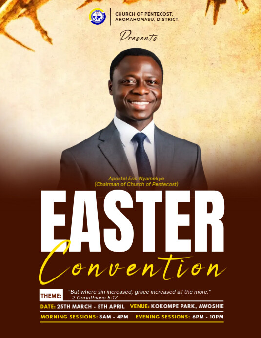 Easter Programme Poster Plantilla de Easter Convention Event Poster Template | PosterMyWall