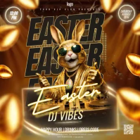 easter dance party night Квадрат (1 : 1) template