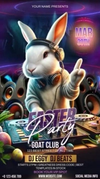easter dance party night Instagram Story template