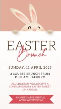 easter day brunch event ad design template Instagram Story