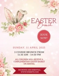 easter day brunch event ad design template Flyer (US Letter)