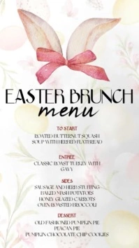 Easter day brunch menu design template Instagram Story