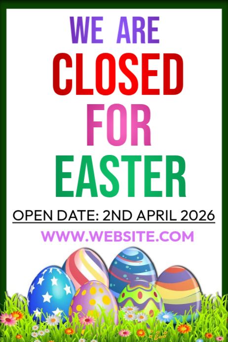 Easter Closure Announcement Template | PosterMyWall