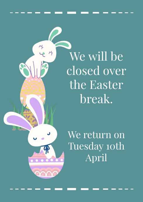Easter Closure Message Easter Day Closed Template | PosterMyWall
