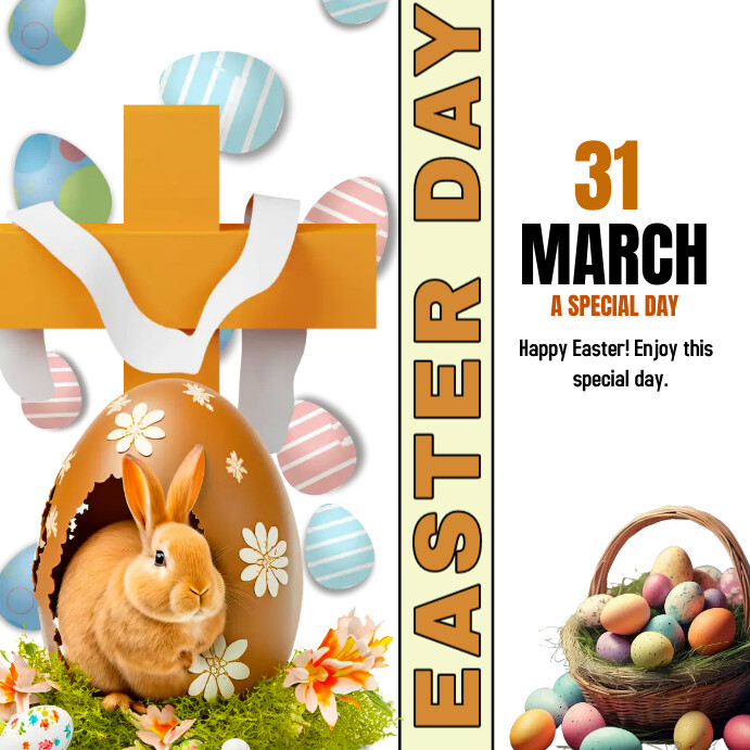 Basic Easter Post easter Day Template | PosterMyWall