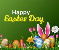 Easter Day Design Persegi Panjang Besar template