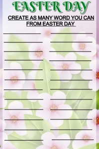 Easter Day game design template