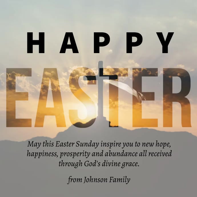 Easter Day Greeting Template Iphosti le-Instagram