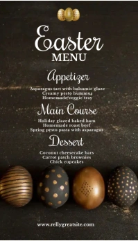 Easter Day Menu Template Visitekaartje