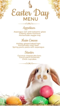 Easter Day Menu Template Business Card