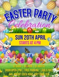 EASTER DAY PARTY FLYERS ใบปลิว (US Letter) template
