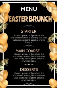 easter  day poster Halve pagina breed template